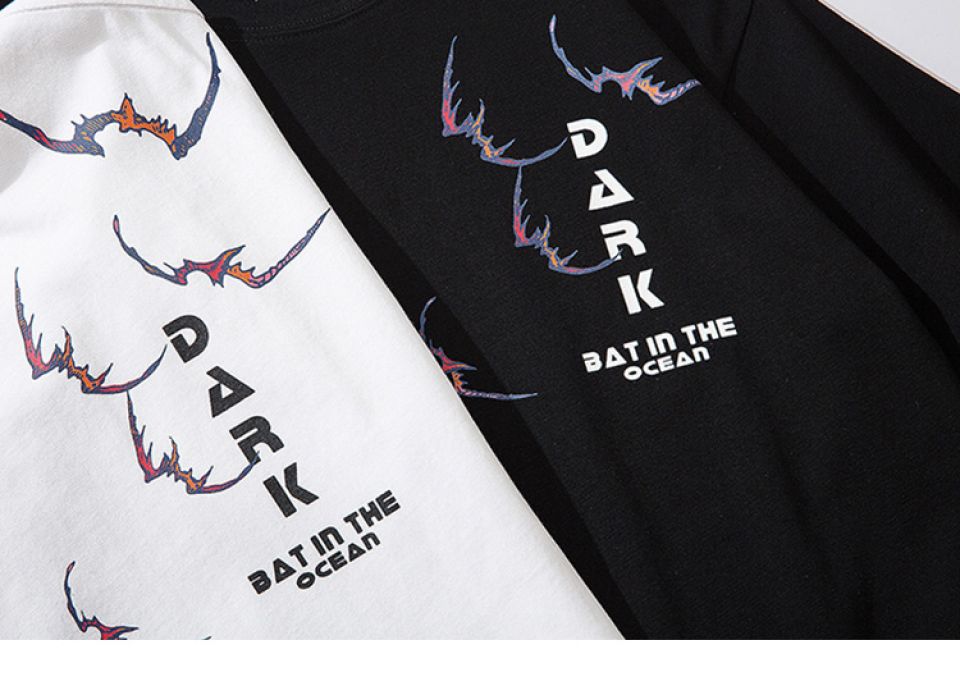 Dark Bat In The Ocean Cotton T-shirt Hb2c4c0b4ec5442668edbe84915187d05v 53dc07fe