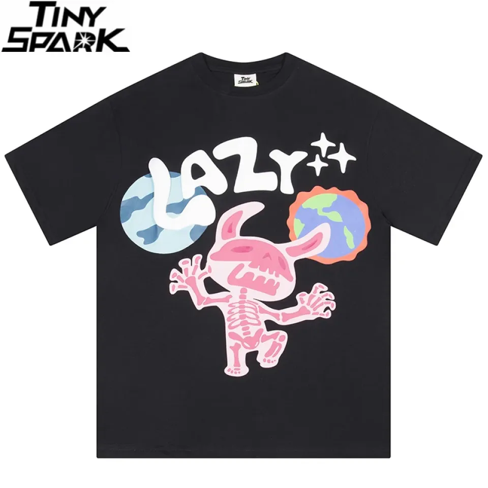 Lazy Devil Skeleton Graphic Print T-Shirt S72d5e20d208e46d0a9e770d9254c22923 549dc52b