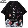 Dark Bat In The Ocean Cotton T-shirt