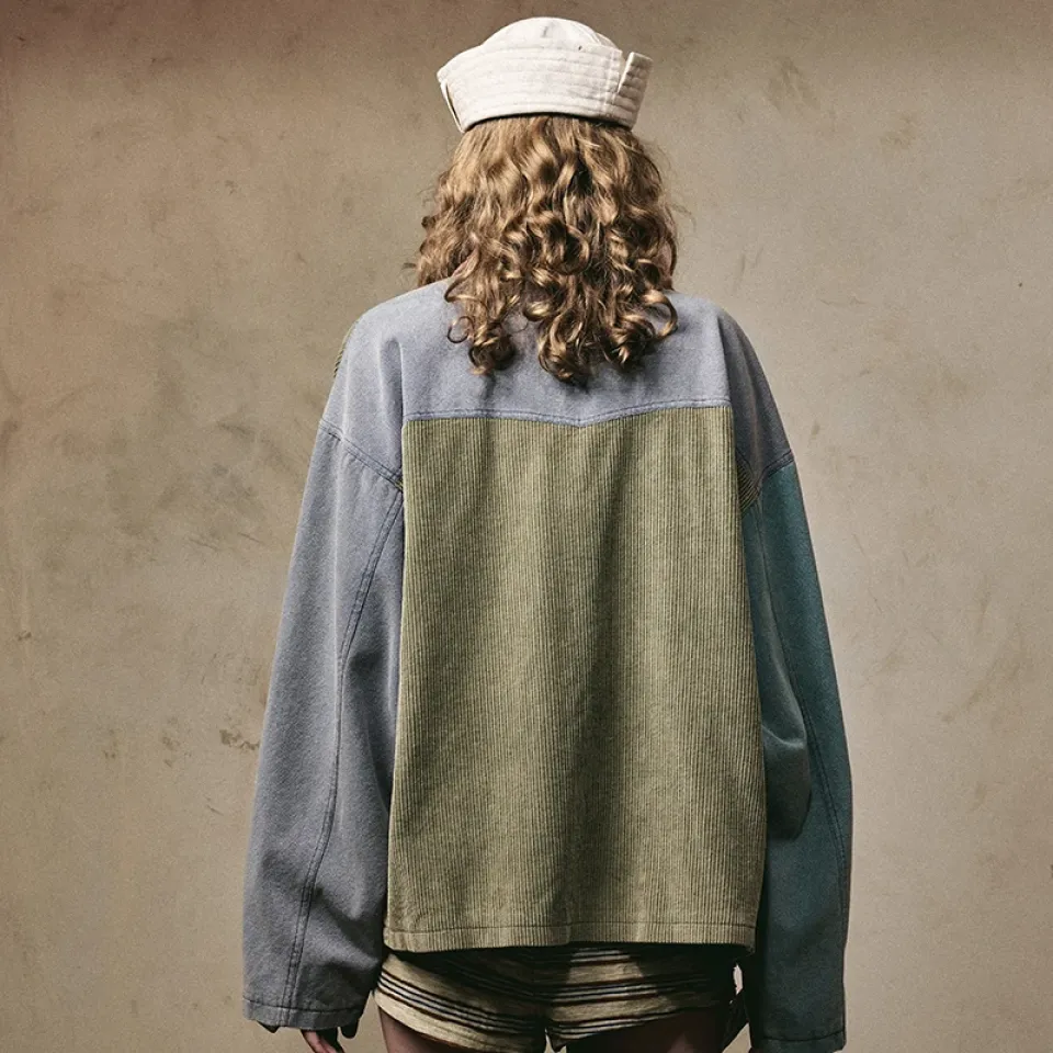 Color Block Patchwork Corduroy Denim Jacket Sd307445e274040a79c25d903a6dfa527Q 5734d1e4