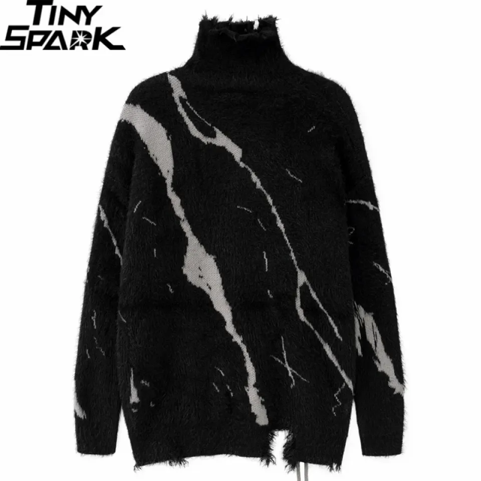 Turtleneck Distressed Knitted Sweater S9af175ea3b3f445fbbcf363607319c279 598cb0d0