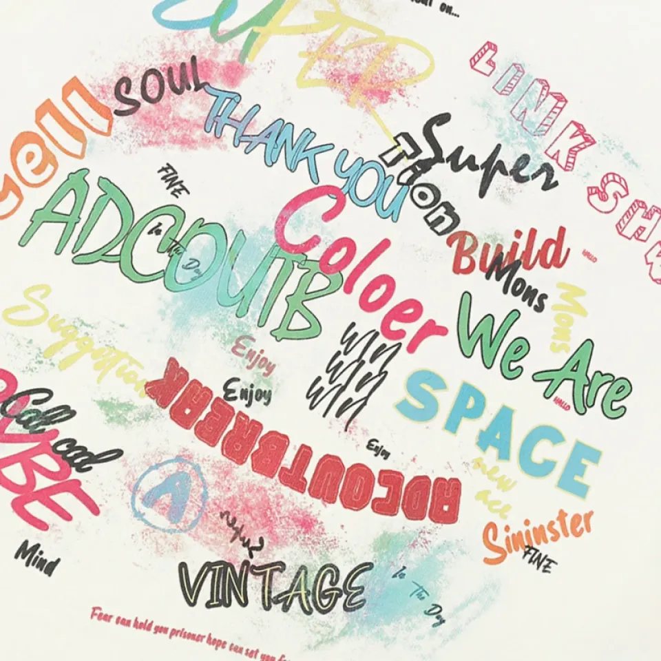 Colorful Letters Graffiti Graphic Casual Beige White Tshirt 4 Colorful Letters Graffiti Graphic Casual Beige White Tshirt S263691ac077d4db982ae92852dff5cd0z 5b147b9b