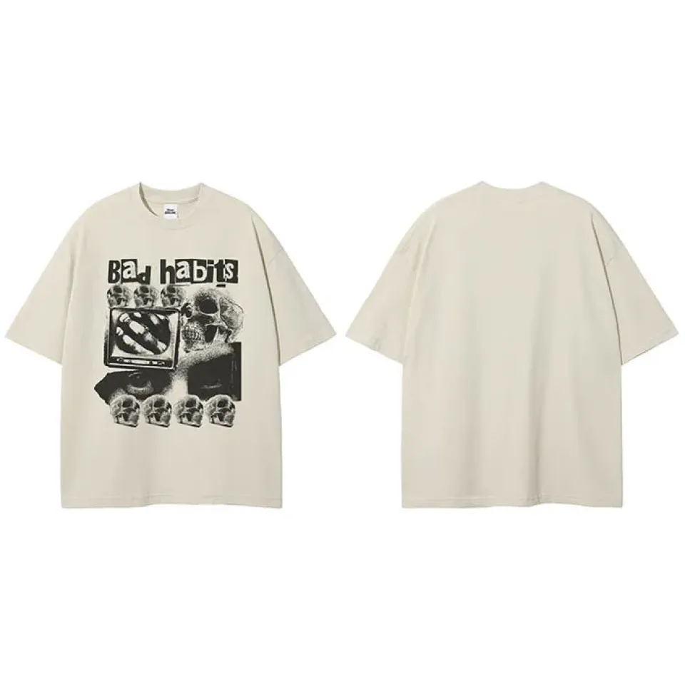 Skull Collage Graphic T-Shirt Sbd7b7205e8b24b4c9bdc28b086780656C 5d306072