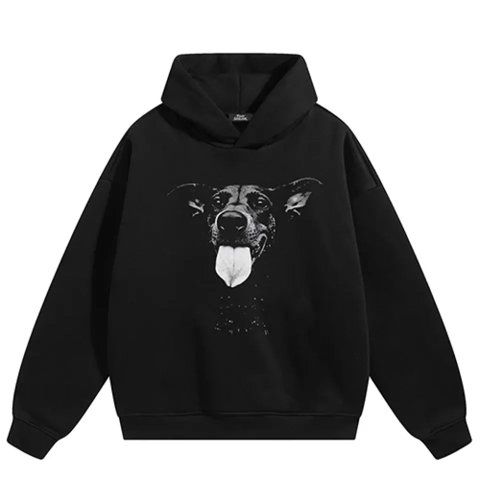 Monochrome Dog Portrait Pullover Hoodie S5481e838a1354c708ce68d6ca44ee630P 5e115ecc