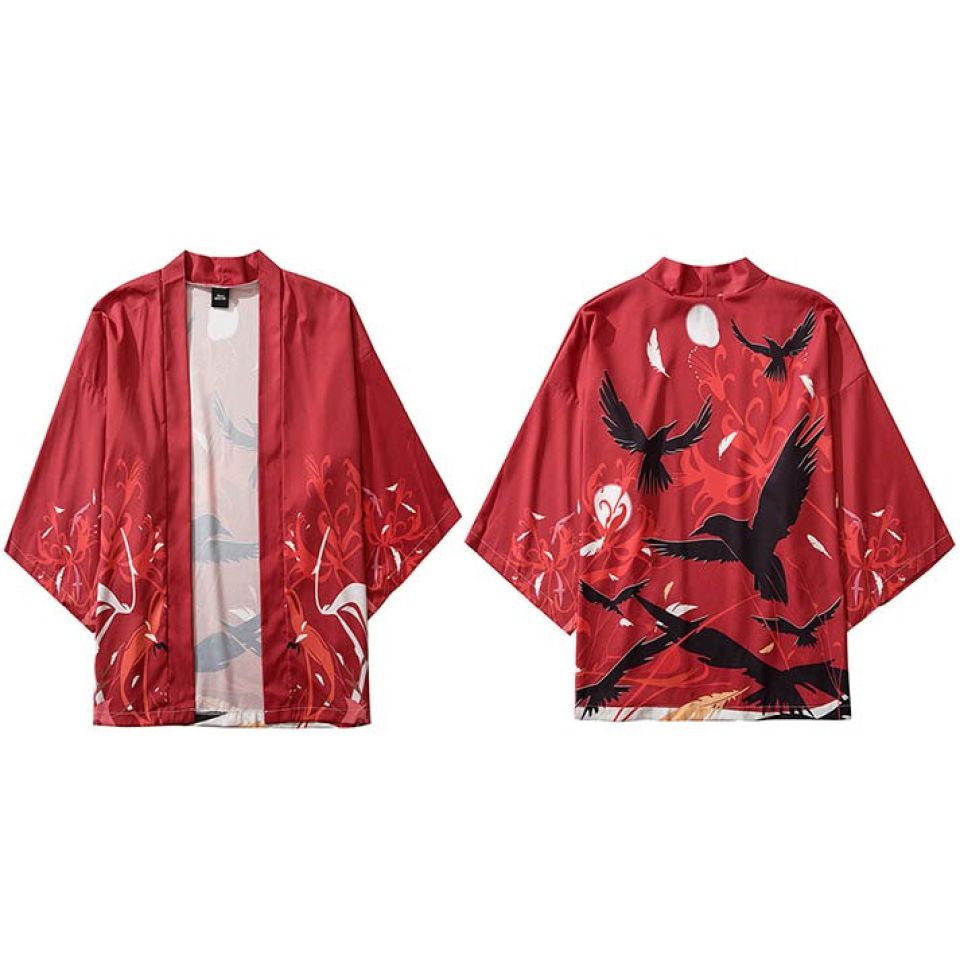 Red Bird Poly-cotton Kimono H4d898d0cdf71479982b2663dc409c182h 5f081cec