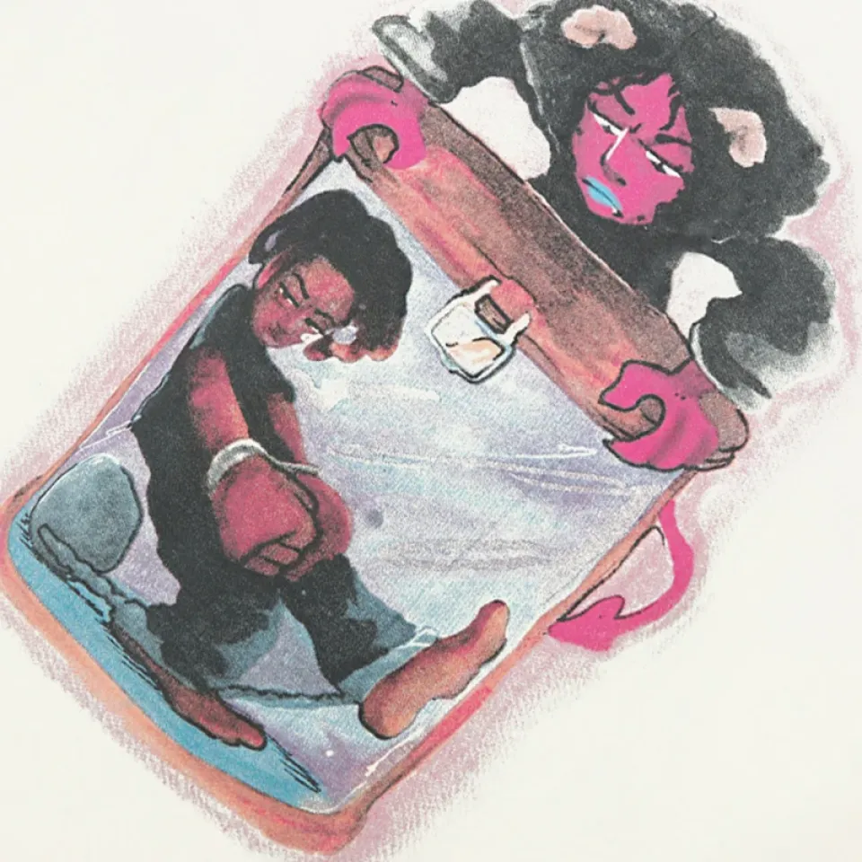 Illustrated Characters Jar Graphic T-Shirt S3f5c068e3ba149f993daf82496a164d3N 5fae8564