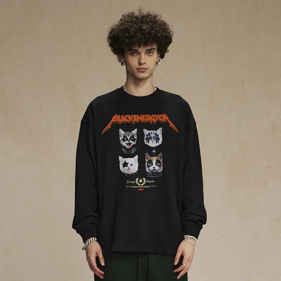 Black Energy Edgy Cat Faces Graphic Sweatshirt Sbc818faf311d42399e999bcc8a3124d9o 60b78b72