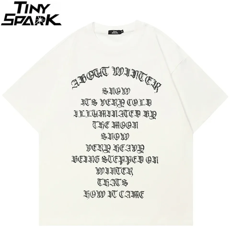 Gothic Letters Graphic Casual Beige White Tshirt S4c148223dc424a2c8b7134f6bfbf95eeE 6104177d