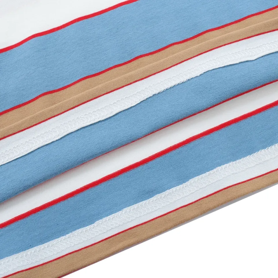 Striped Hip Hop T-Shirt – Blue & Brown S4f6789a8563342e7b9768569584b19b9x 62c6a9b9