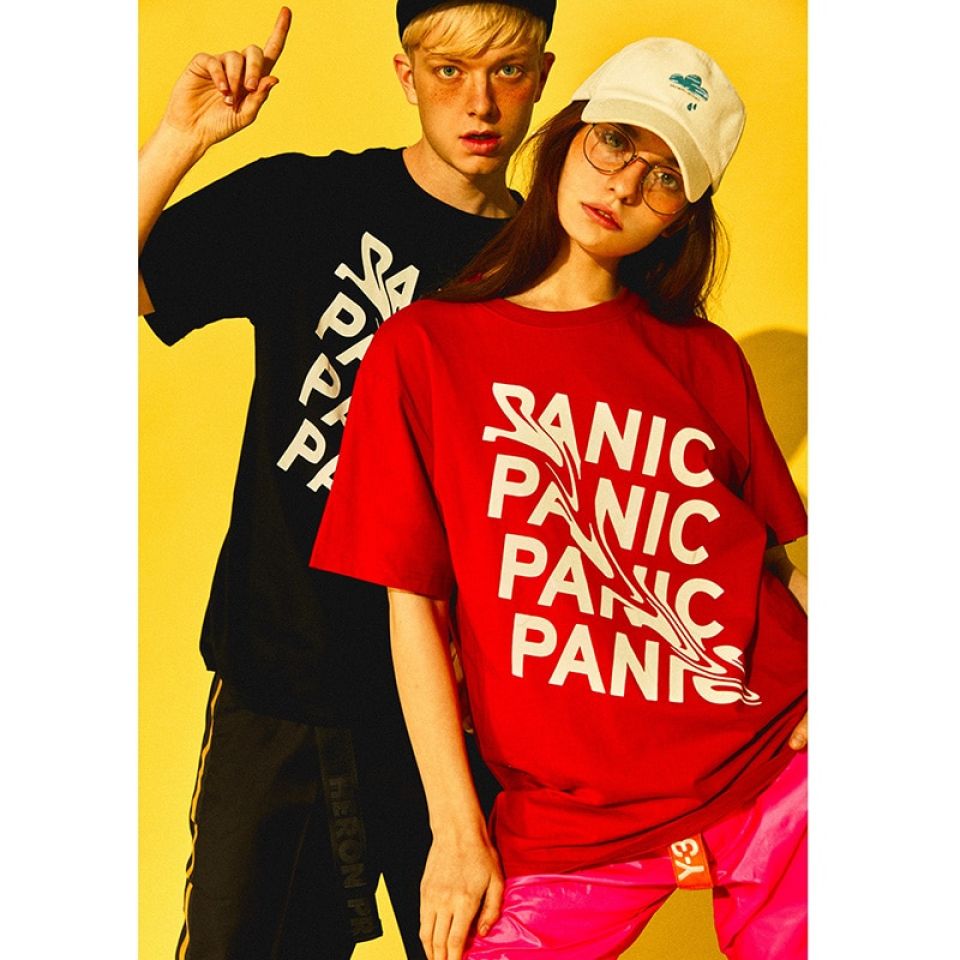 Panic Everywhere Cotton T-shirt H951cef06c3054cb3922dc34e8b72c3b1T 6309dcfc