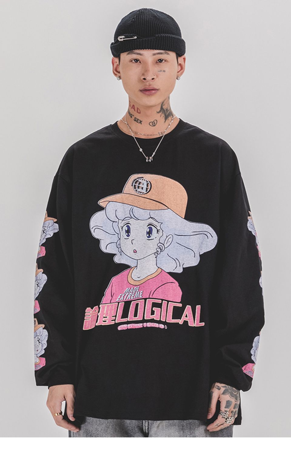 Japanese Cartoon Gal Print Sweatshirt Hfc5eb862113f48668e2a56e804667dc1Z 63c7ac19