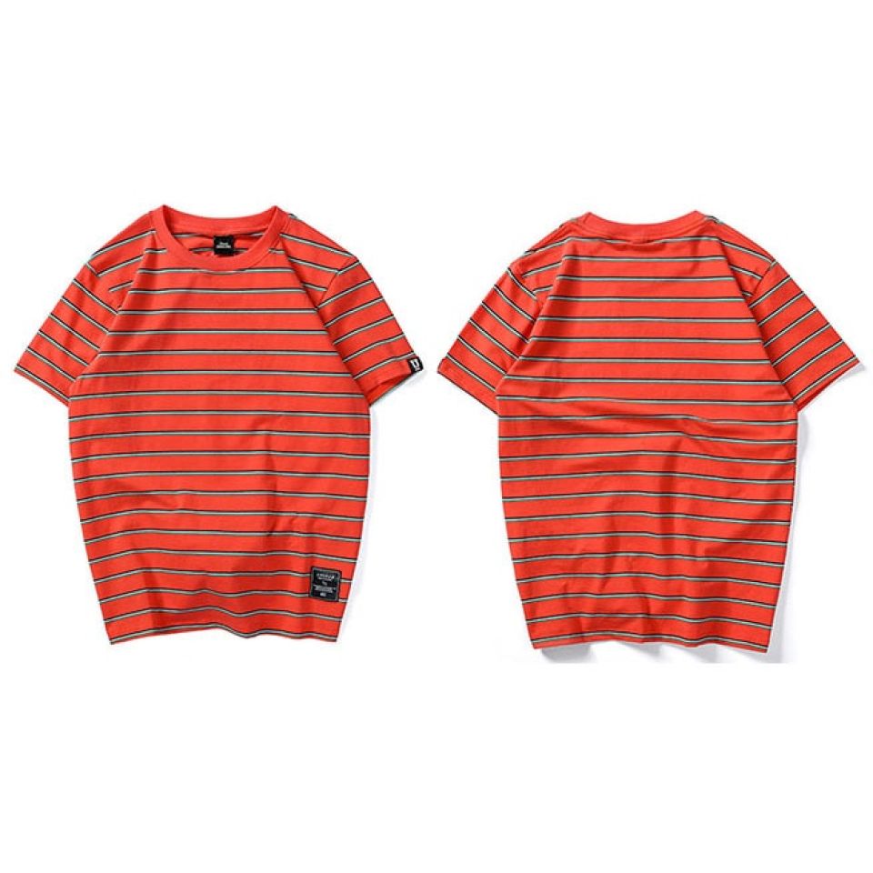 Horizontal Striped Cotton T-shirt