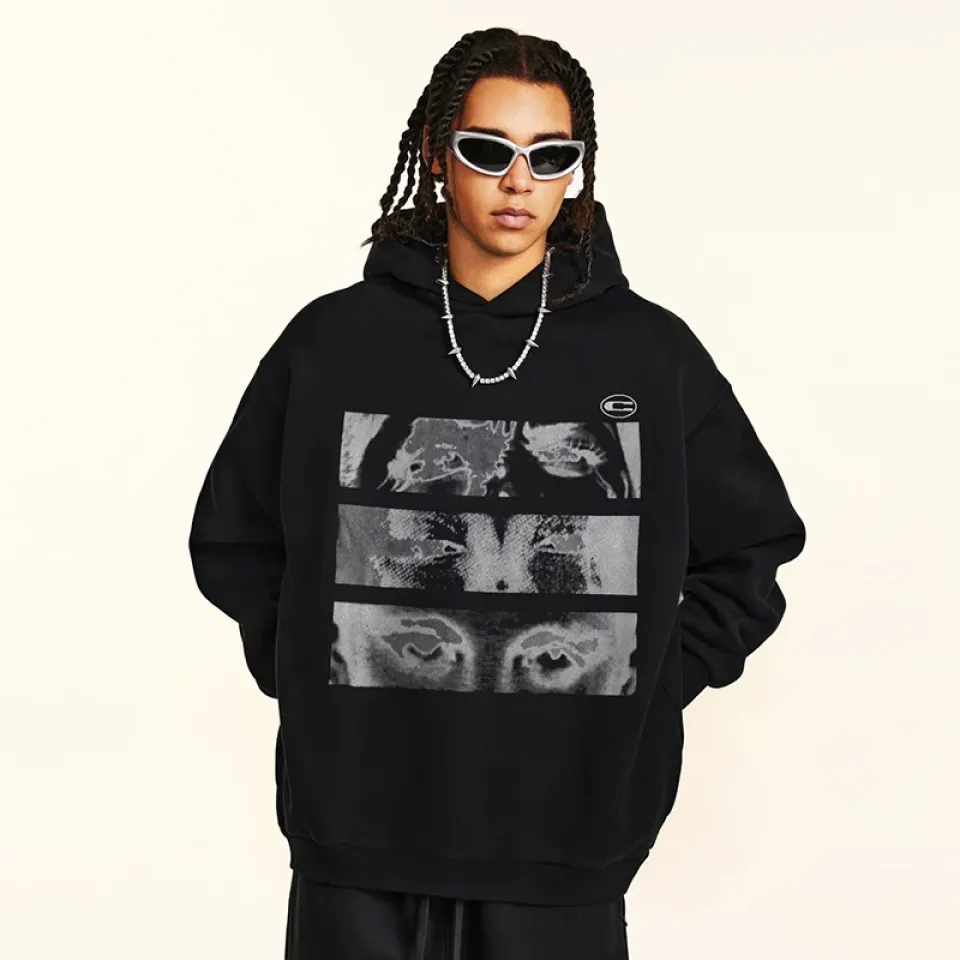 Eye Contact Vintage Graphic Pullover Hoodie S8200a6738cab4307bc758cf213fb34b0b 64105e89