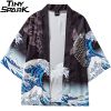 Fish Scales And Ocean Wave Japanese Kimono