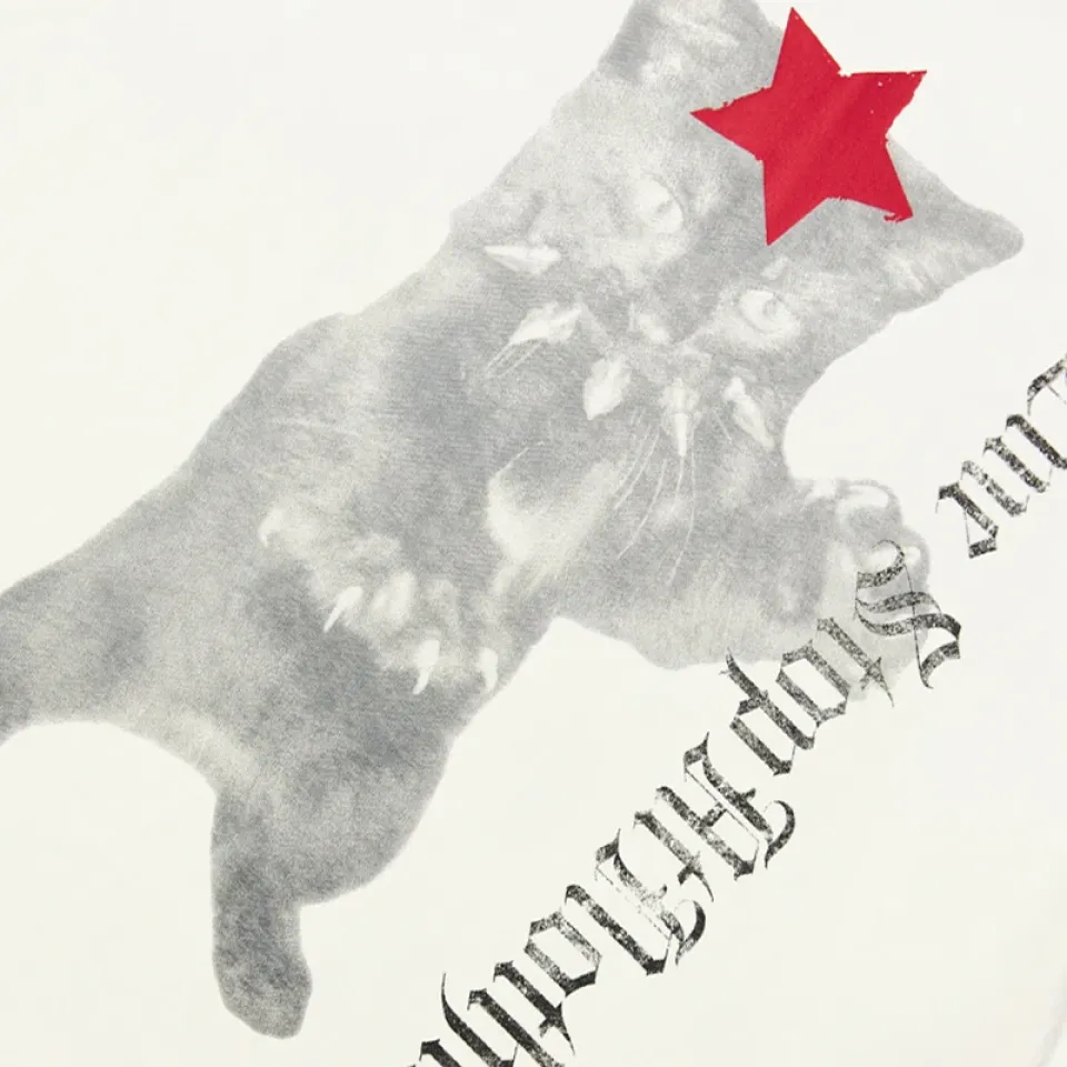 Red Star Cat Graphic T-Shirt S084eaa989e0c425191c30ce57e4b1c99B 677a5599
