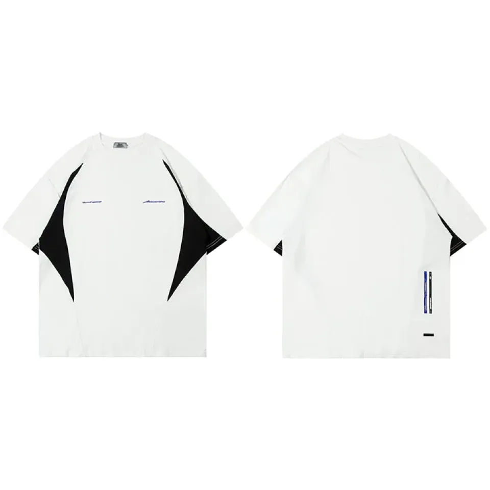 Oversized Solid Colour Patchwork T-Shirt Sff9a4a0e3eda426abe6659909a9e7648w 6877b833