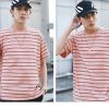 Horizontal Striped Cotton T-shirt HTB1VuUrcrwrBKNjSZPcq6xpapXar 69f1fb15