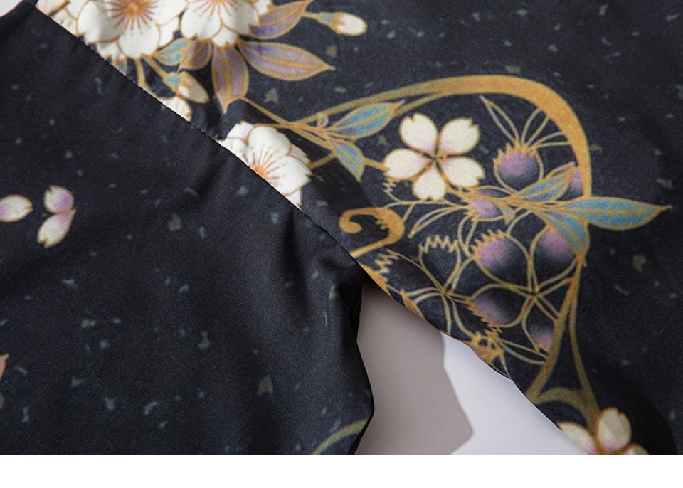 Golden Floral Heron Poly-cotton Kimono Hdb52691baabe4b04a9c07127de9b0f029 6954edd2