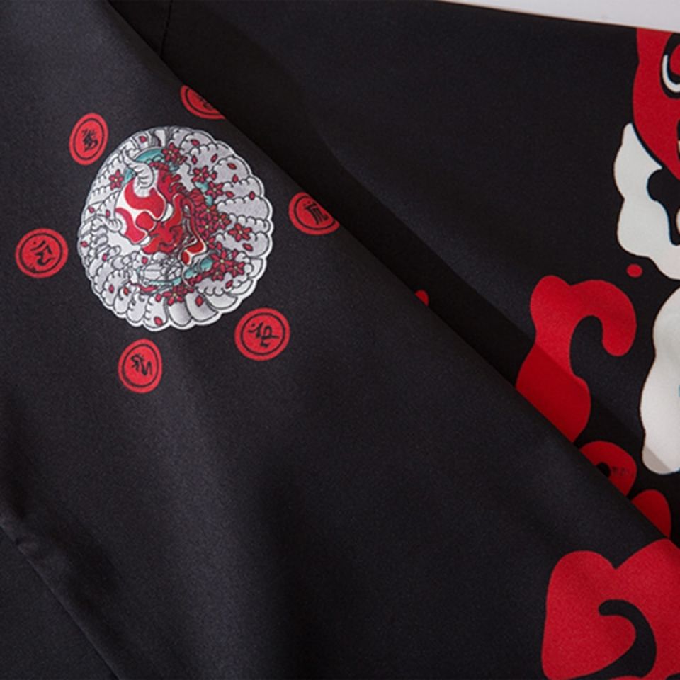 Burning Devil Smirk Poly-cotton Kimono Hf7051b962dac4b4d90d6942bbb62ee6et 6c6794c2