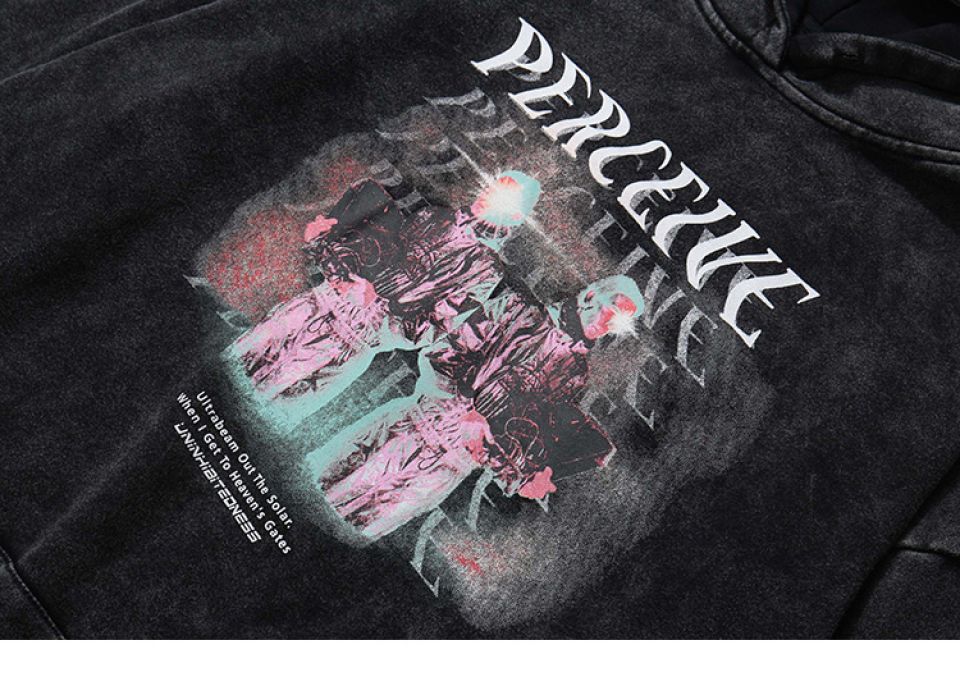 Percieve Retro Washed Poly-cotton Sweatshirt Hoodie H5266395703a24bf887f266fe2325140ev 6f032069