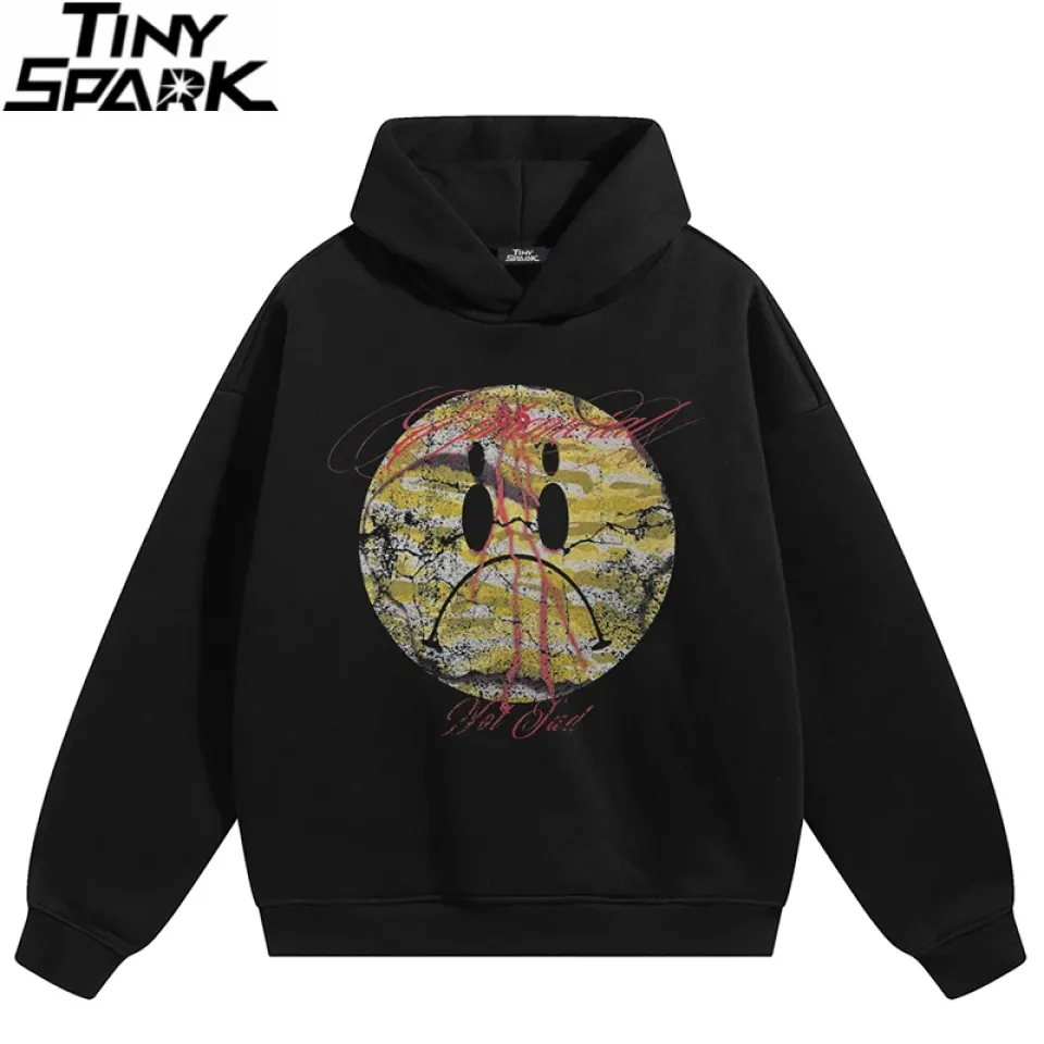 Distressed Frown Graphic Pullover Hoodie S7a12a77620db4d9c81725372eb045eb8L 70cb5e6c