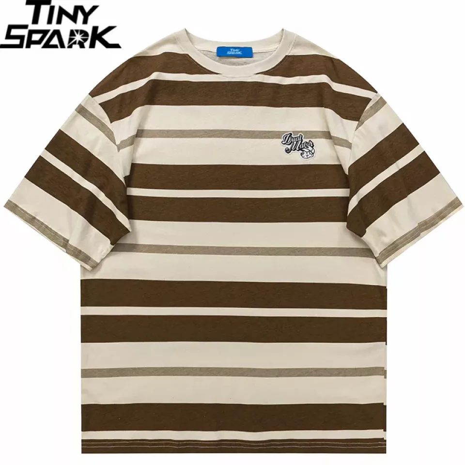 Retro Double Striped Loose T-Shirt 1 Retro Double Striped Loose T-Shirt Sc9b2115fc4e24b9e861c38f342618b7cB 7375cae3