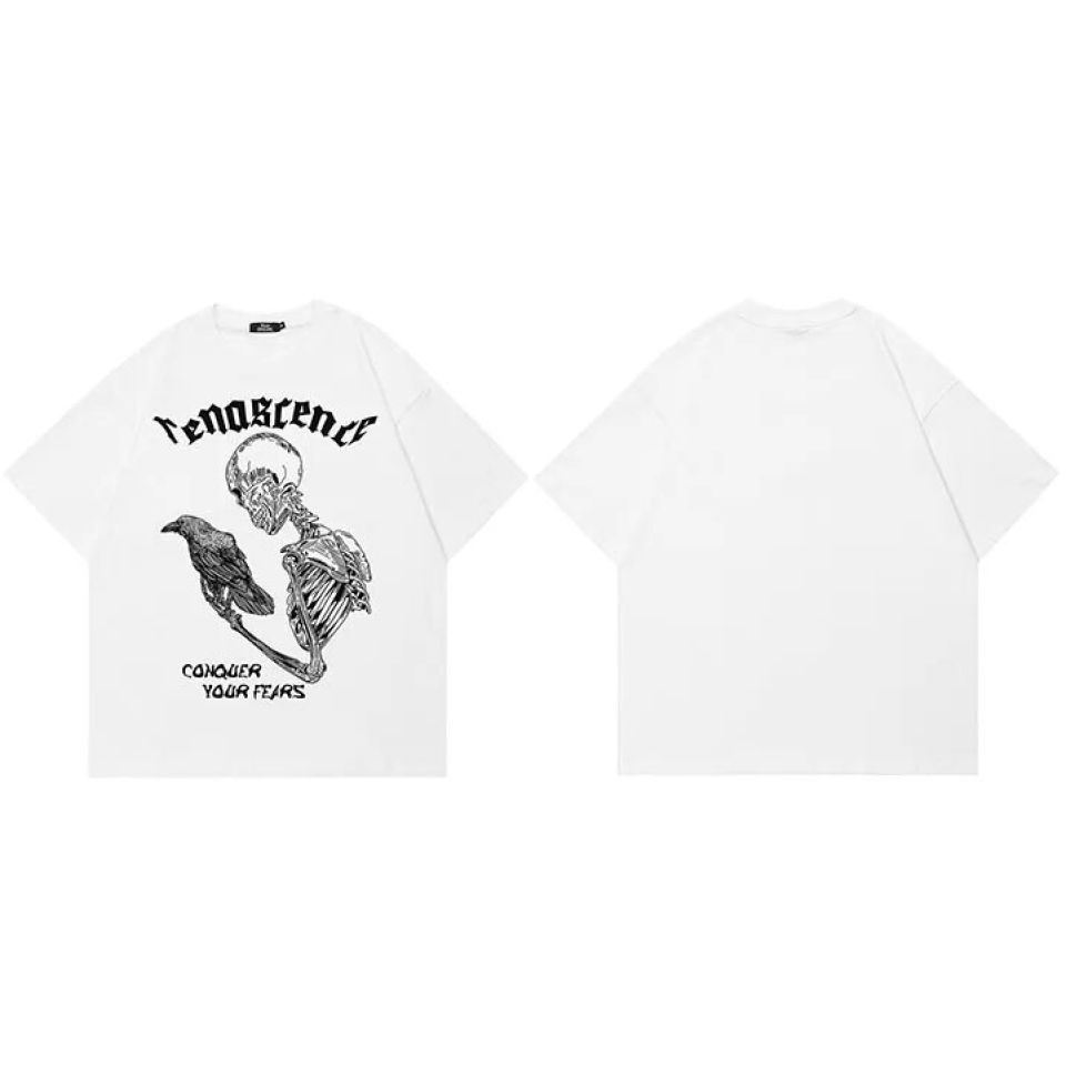 Fearless Crow Skull Graphic T-Shirt S4f16deedf0f54c5d9a33290a0e4ef5a8V 788e47b2