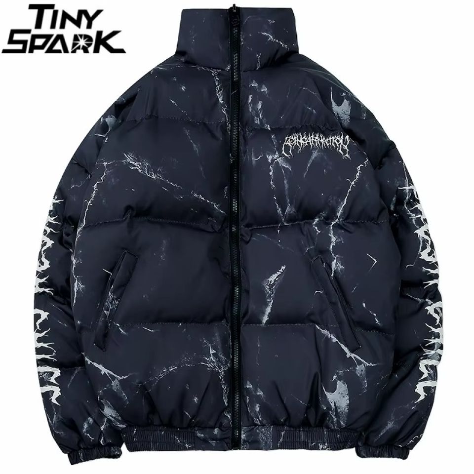 Confused Bear Print Padded Parka Jacket tiny spark hurt bear print padded parka jacket 2 78262ff0