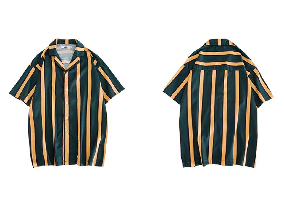 Retro Striped Shirt HTB1kwO4lDZmx1VjSZFGq6yx2XXat 79418160