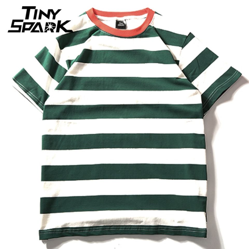 Striped Cotton T-shirt H79315f1e468e4cf4937676188f93e200L 7b7d8b53