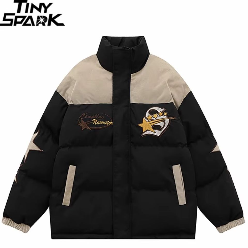 Retro Patchwork Corduroy Parka Jacket retro patchwork corduroy parka jacket 4 7bcc2a5c