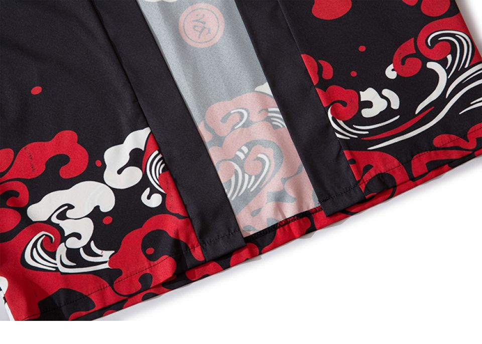 Burning Devil Smirk Poly-cotton Kimono H04857ac3167f48d48cf69eae73a21433M 7c9f750a