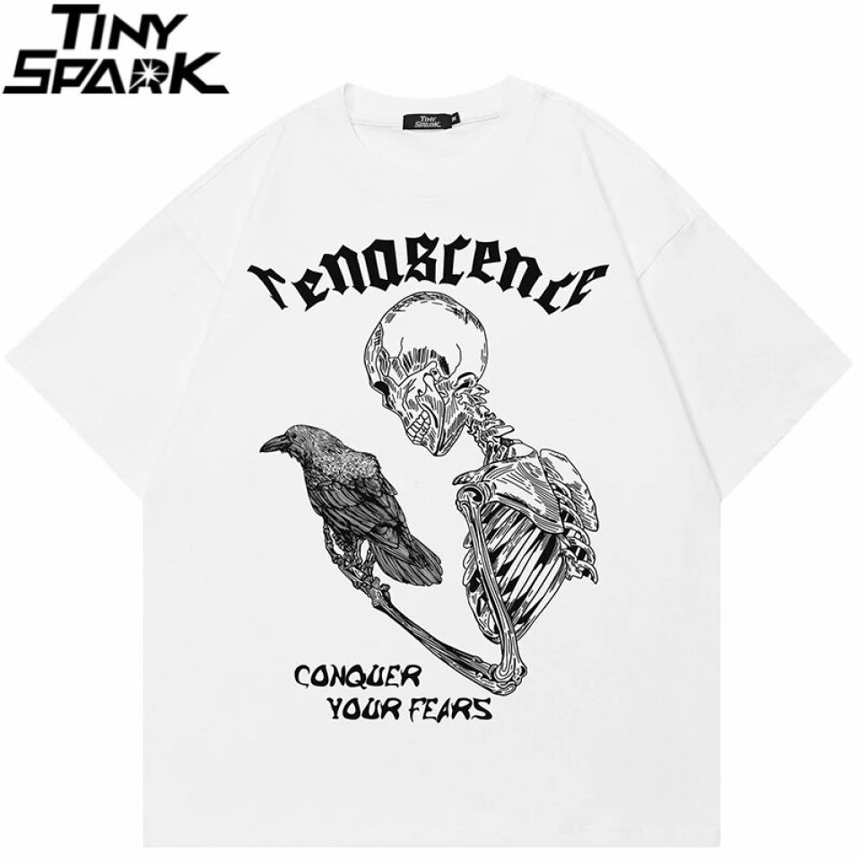 Fearless Crow Skull Graphic T-Shirt Sab1a6b79662b4eb48948ade5937ad10fj 7d3417ca