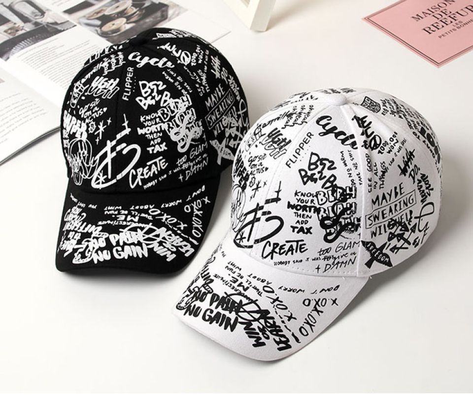 Graffiti Print Cap Heb050041d2b94375927b317a987ccde8C 7e37e097