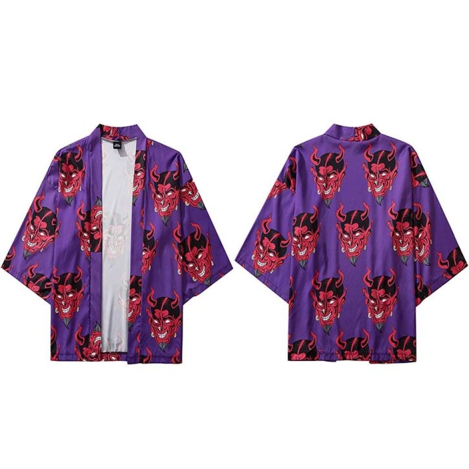 Devil Wears Pink Poly-cotton Kimono
