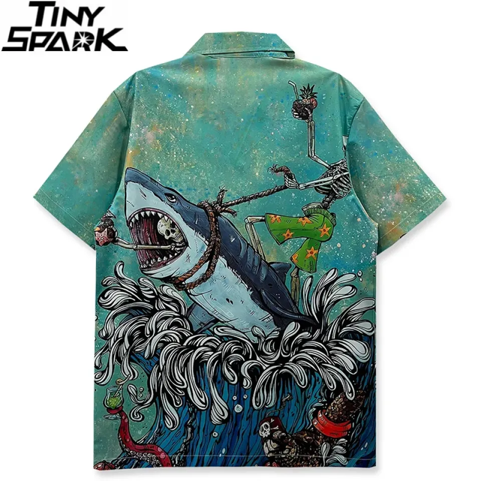 Skeleton Riding Shark Graphic Shirt S89a809b7ff974d94b737598b0c9823251 7f6b1a2f