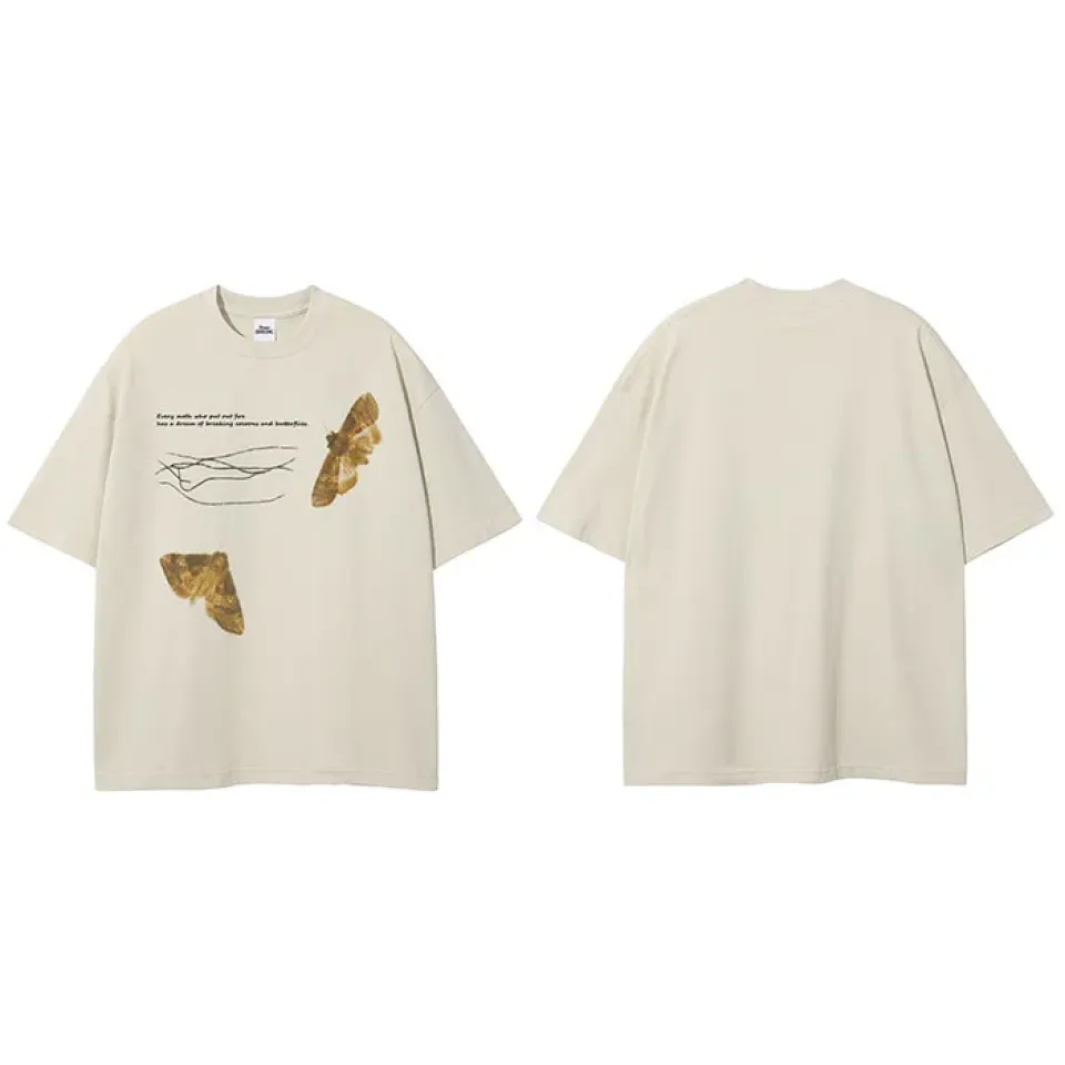 Flying Moth Graphic Print T-Shirt Sea6f0454085440d29f21879d82c06ddeO 7f2cc525