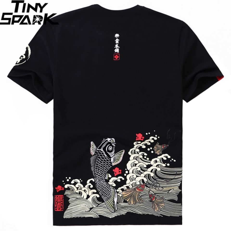 Fish Embroidery Cotton T-shirt He510685ee03e428f8b87f4e778a79900J 80af4df6