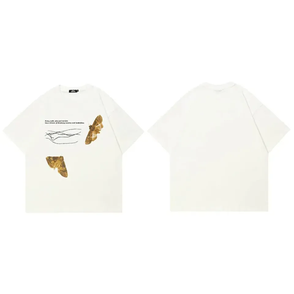 Flying Moth Graphic Print T-Shirt S0414c624e7b6440381e43c375a862e169 8077ce63