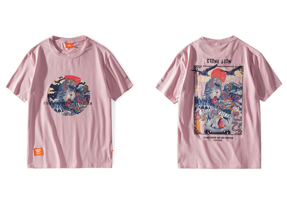 Ancient Chinese Lion Cotton T-shirt HTB1kBQ.LNnaK1RjSZFtq6zC2VXas 813e0241