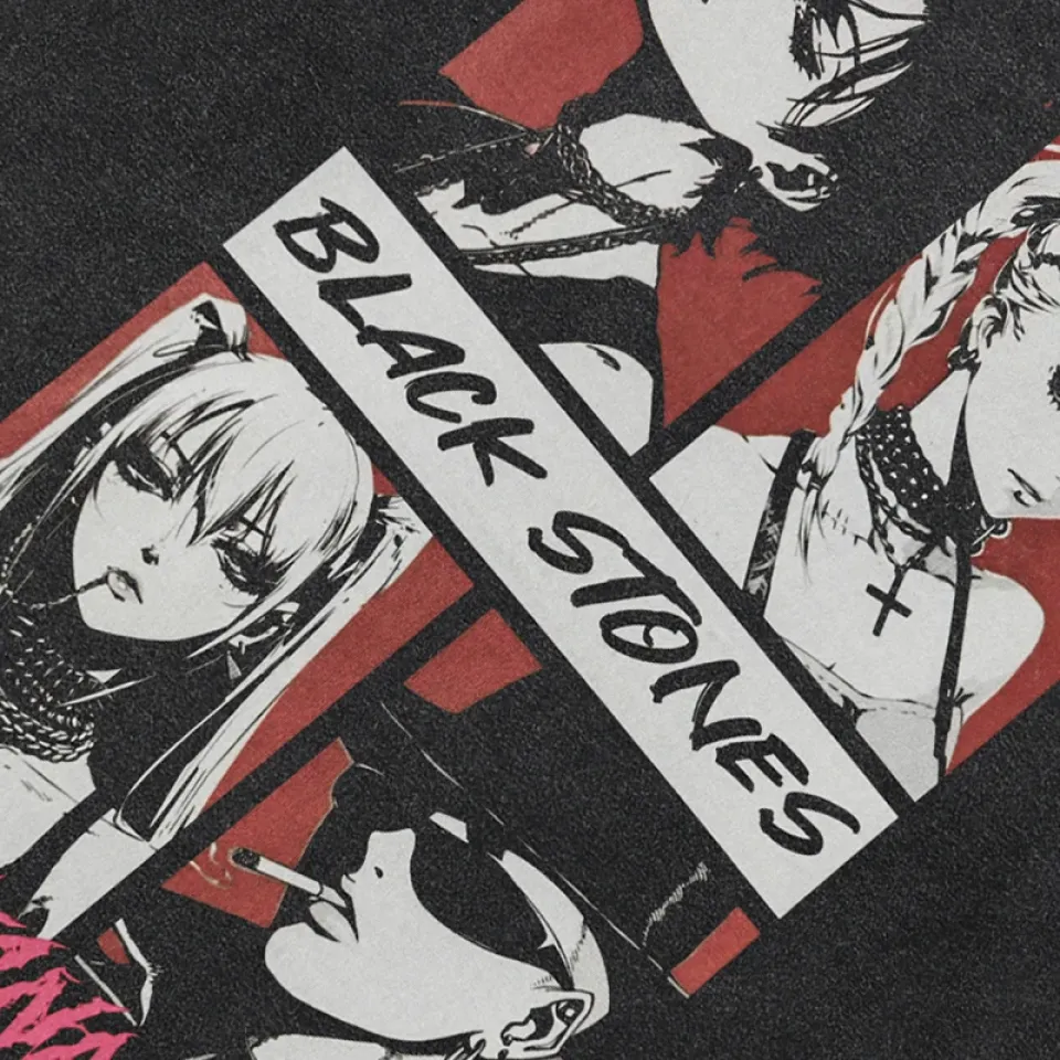 Black Stones Anime Characters Graphic T-Shirt S9e8c216fb74046d3af694fb38e9b56241 876d9279