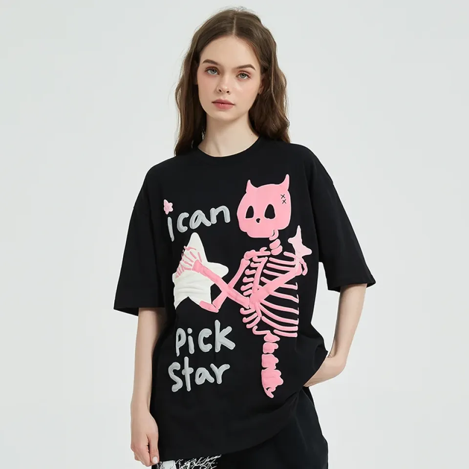 Devil Horn Skull Skeleton Stars Funny Graphic T-Shirt S03ffd78af55d4684bbc7cf6a34c246ebN 89c5b119
