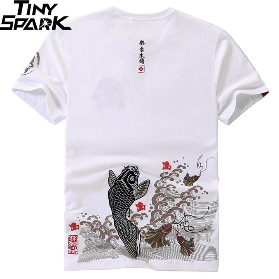 Fish Embroidery Cotton T-shirt Hb8d6866329204bcc9105af9a19f940e5N 8a78591f