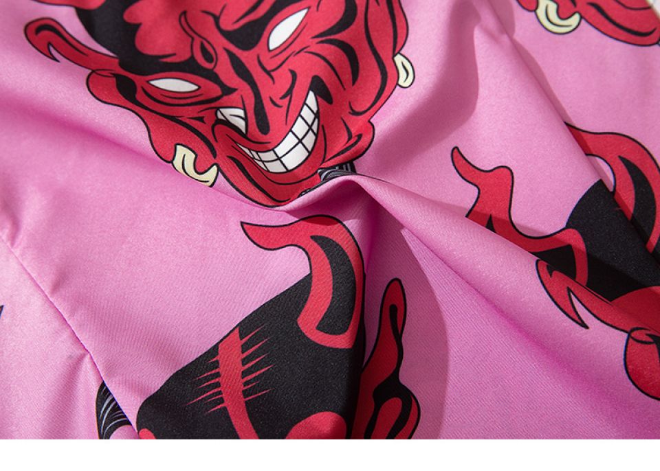 Devil Wears Pink Poly-cotton Kimono