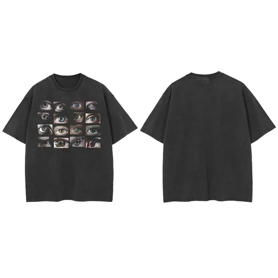 Vintage Eyes Grid Graphic T-Shirt S4ea7354202ea45eda61408da934d656ez 9064766c