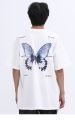 Blue Butterfly Cotton T-shirt