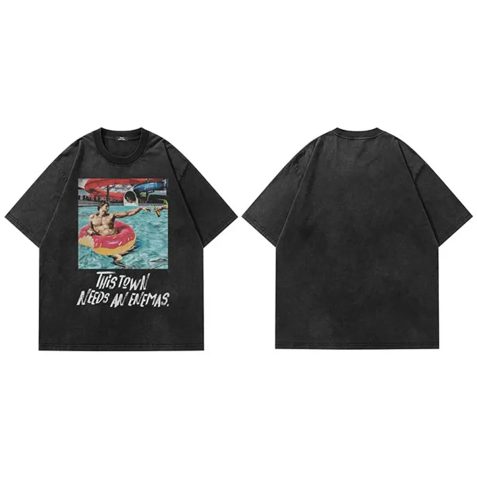Donut Float Poolside Graphic T-Shirt S7cf806973be8422985df87455a68a4387 9218ffc8