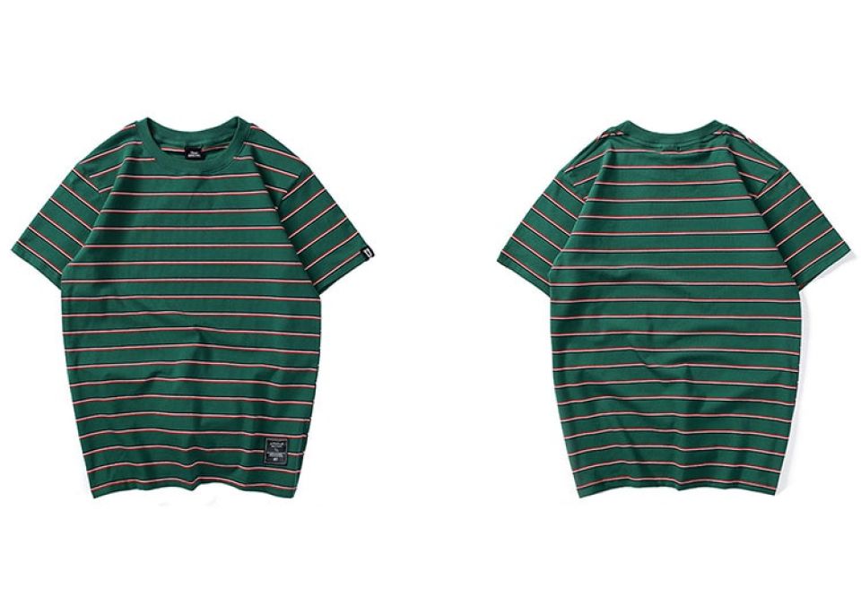 Horizontal Striped Cotton T-shirt HTB1Ds2KjN1YBuNjy1zcq6zNcXXam 94041542