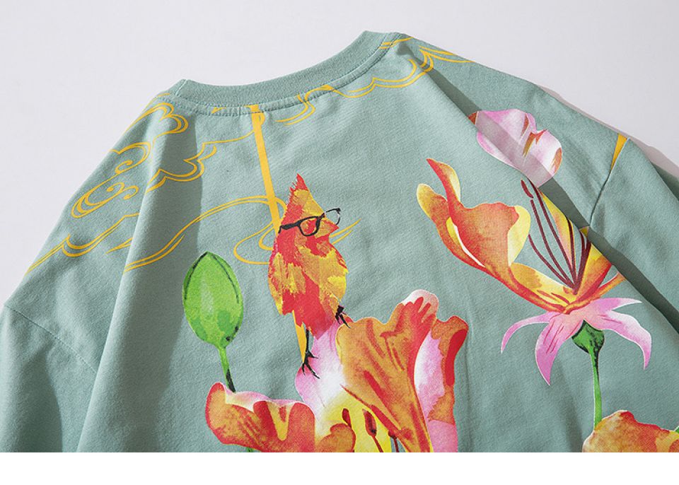 Hibiscus Happiness Cotton T-shirt H01c3f4539fbb44d1956a201f7e83e415n 9632663d