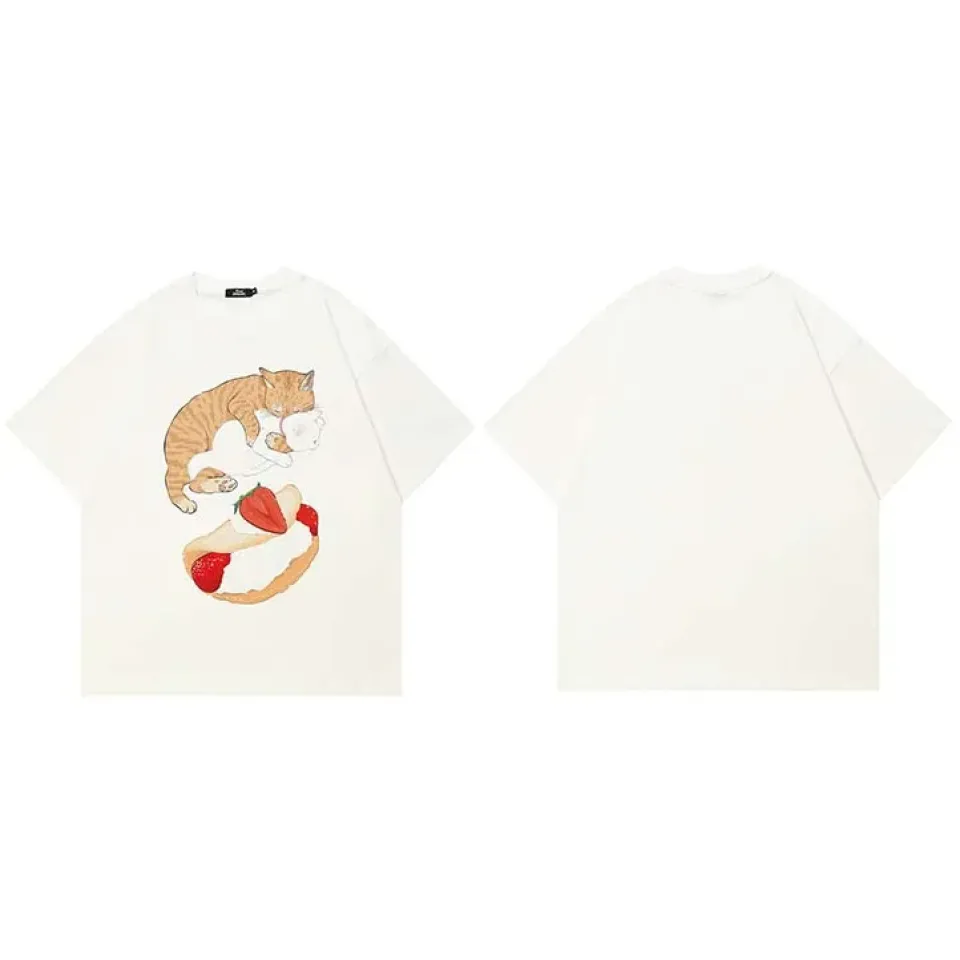 Funny Cat Strawberry Graphic T-Shirt Sdd529197d754488c9d5e5f49d3e08476B 96711628